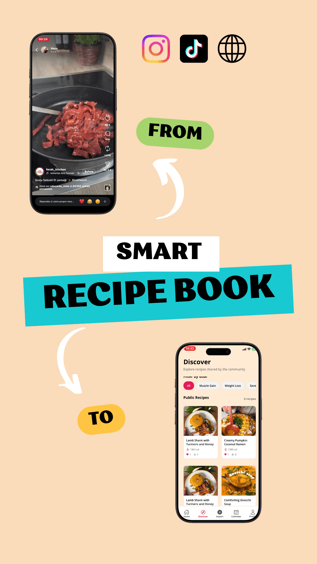 LinkCipe App Illustration